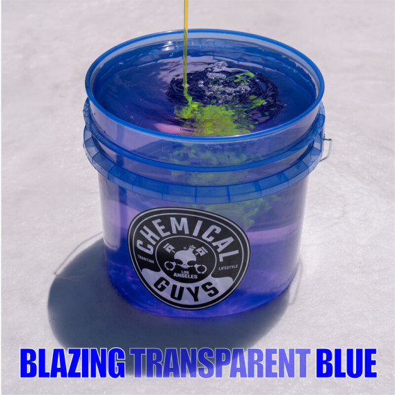 Chemical Guys ACC109 - Heavy Duty Wascheimer, Blazing Transparent Blau