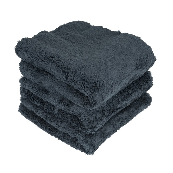 Happy Ending Edgeless Microfiber Towel, Schwarz 40x40cm
