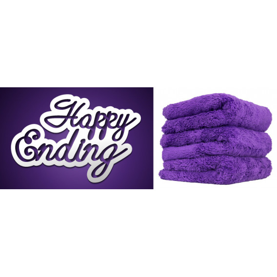 Happy Ending Edgeless Microfiber Towel, Purple 40x40cm
